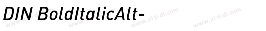 DIN BoldItalicAlt字体转换